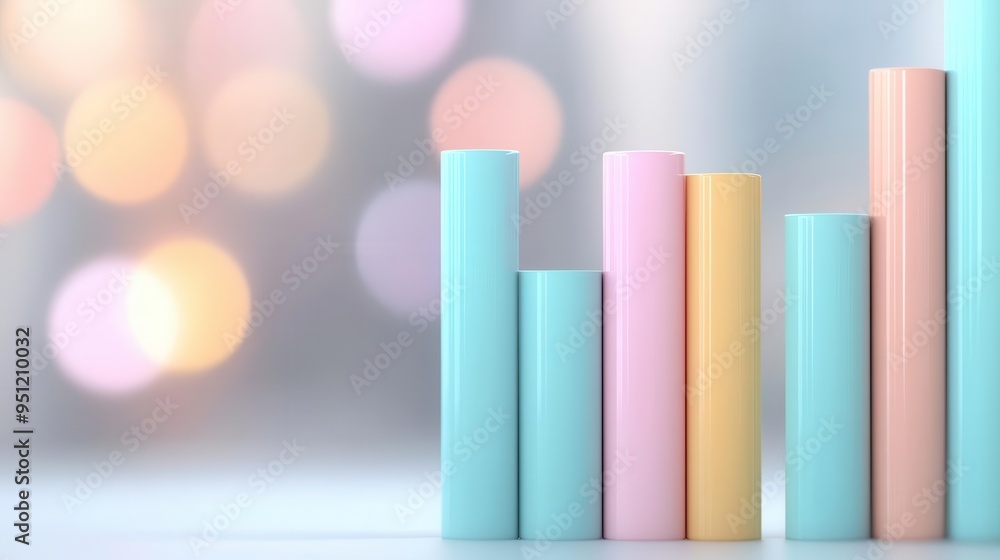 Poster a growing graph crafted from tinted glass, a striking representation of abstract data in a stunning 