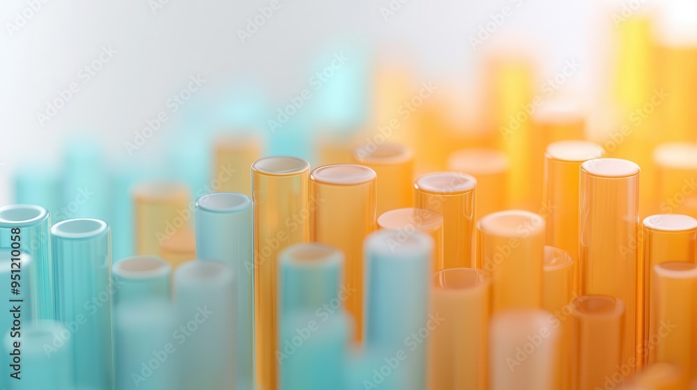 Poster a growing graph made of tinted glass, showcasing abstract data visualization in a stunning 3d render