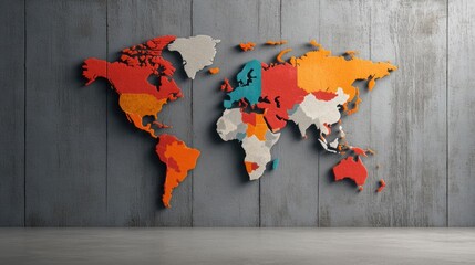 Global health initiative, world map,