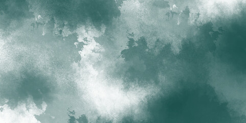 abstract cloud and vapor texture background. blue and white smoke aquarelle smudge illustration smooth grungy smokey light green colors ink glow. green color powder explosion	
