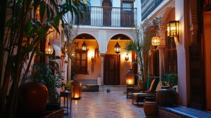 Enchanting Evening in a Moroccan-style Courtyard