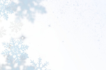 PNG Winter-themed snowflakes border, transparent background