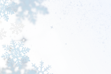 PNG Winter-themed snowflakes border, transparent background