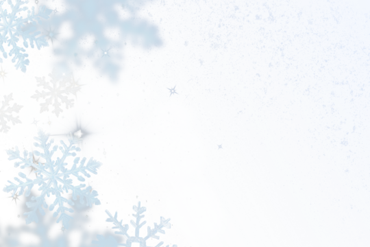 PNG Winter-themed snowflakes border, transparent background