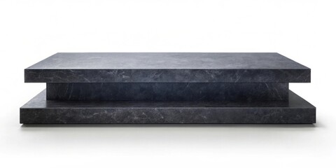 Black stone podium isolated on white background for product display, black, stone, podium, display, product
