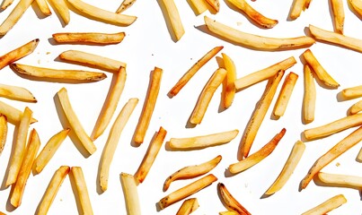 Obraz premium French fries on white background. 