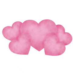 pink hearts clipart