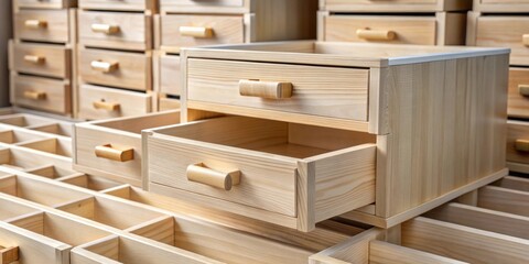 Unpainted wooden drawers with slides, perfect for DIY projects , DIY, unpainted, wooden, drawers, slides, storage