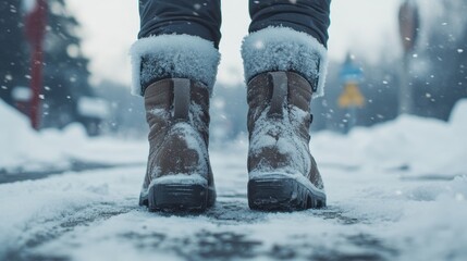 Snowy Boots in a Winter Wonderland
