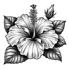 Fototapeta premium Design a large, bold hibiscus flower