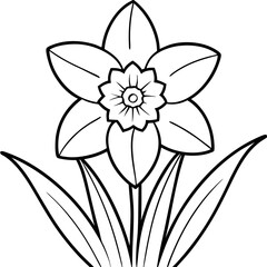 Nature-Inspired Daffodil Vector Art