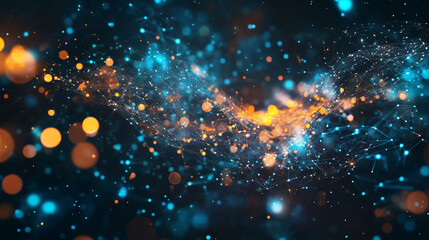 Fototapeta premium Abstract colorful data flowing as a wallpaper background illustration