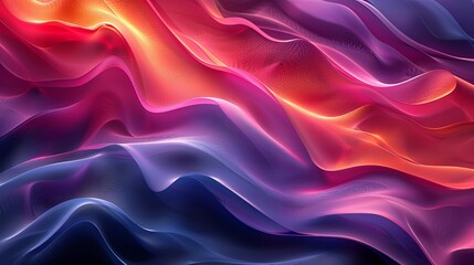 Obraz premium Fluid 3D geometric shape for poster design. Black abstract form and colorful lines in glass morphism style. Vector template design