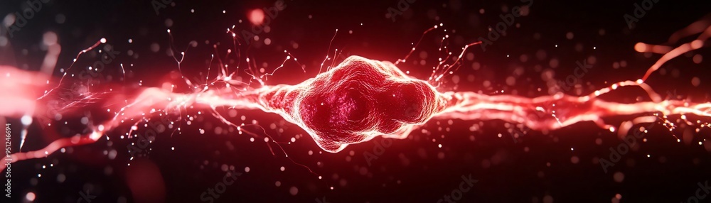 Aufkleber A dynamic burst of red energy weaving through darkness, capturing the essence of movement and power in a visual display.