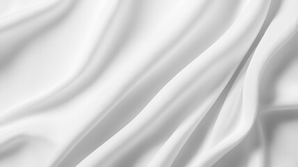 White textile fabric pattern texture abstract seamless background. White silk satin fabric. white background.