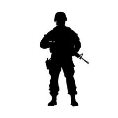 vector silhouette of a Veteran