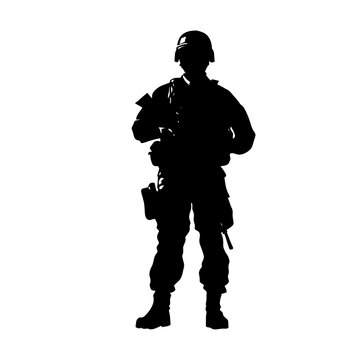 recommend clip art: vector silhouette of a Veteran