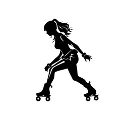 vector silhouette of a Roller Derby