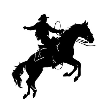 recommend clip art: vector silhouette of a Rodeo