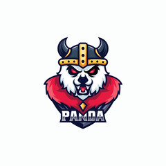 Naklejka premium Vector Logo Illustration Panda E- Sport and Sport Style.