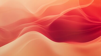 An abstract gradient background featuring a transition from deep red to soft peach, with smooth, flowing colors