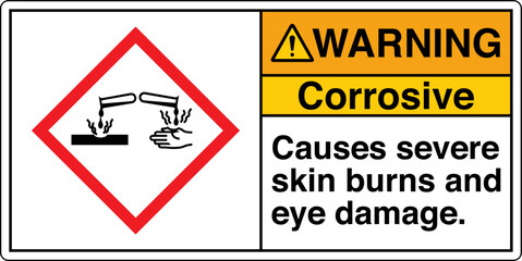 Obraz premium ANSI Z535 WARNING GHS Chemica...