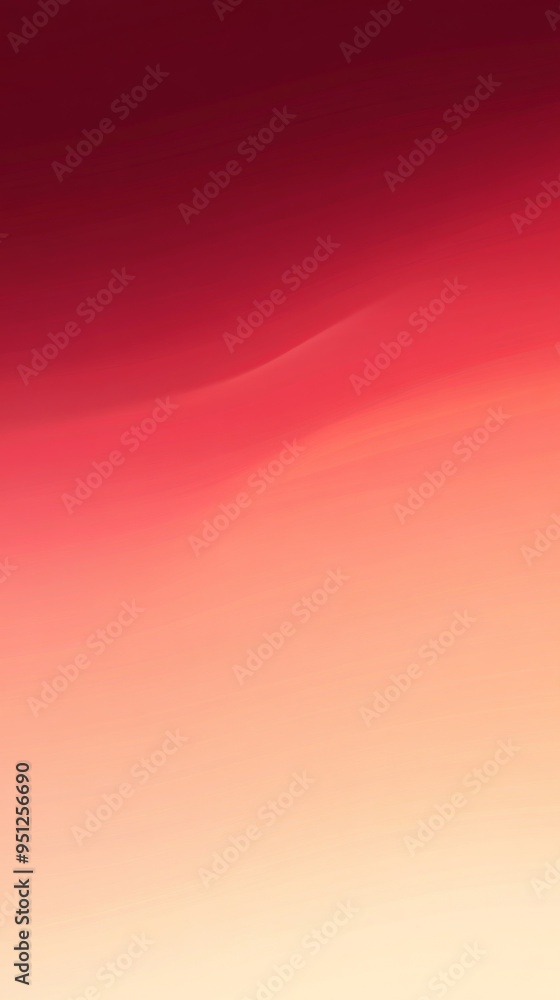 Poster an abstract gradient background featuring a transition from deep red to soft peach, with smooth, flo