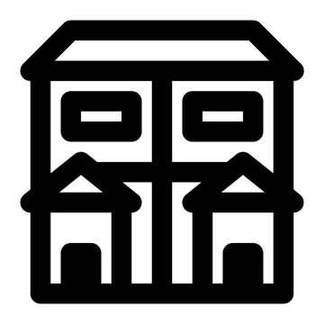 recommend clip art: semi detached house, home, house, building outline icon