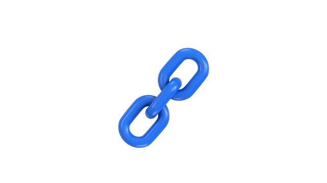 chain link animation, backlink animation, link icon animation 3d render