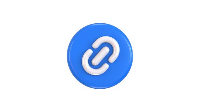 web link animation, backlink animation, link icon animation 3d render