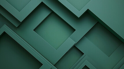 Fototapeta premium Geometric abstract frame background in green color