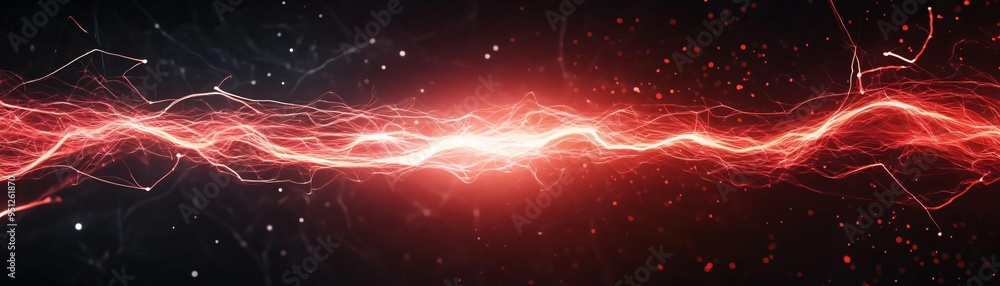 Poster vibrant light streaks illuminate a dark background, creating an abstract and dynamic visual effect, 