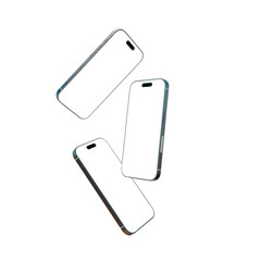 Transparent cellphone mockup with a modern and futuristic design.