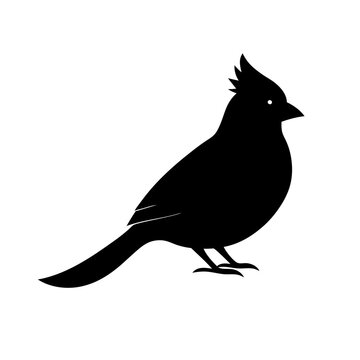 recommend clip art: vector cardinal silhouette on white background