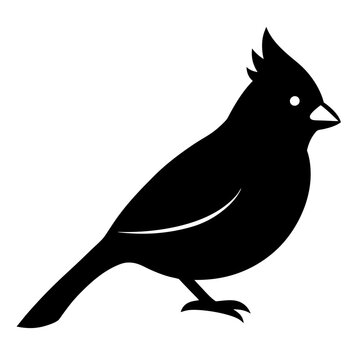 recommend clip art: vector cardinal silhouette on white background