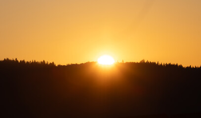 sunset in the mountains