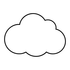 cloud line art vector black illustration design 