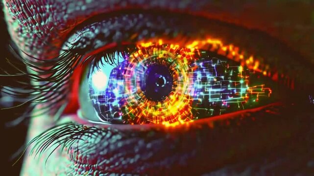 Zoom into a digital eye