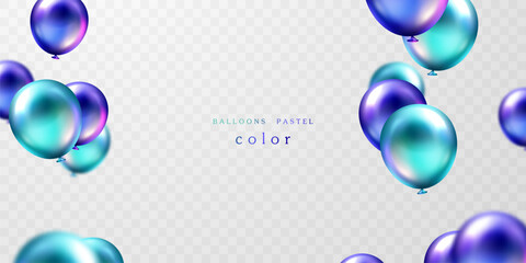 elegant colorful balloon background Vector illustration