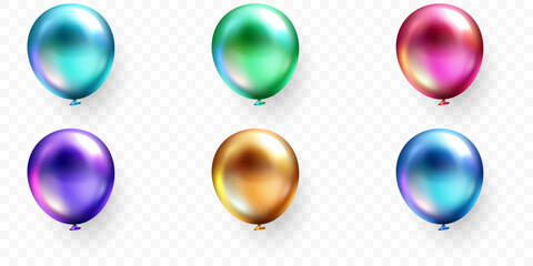 elegant colorful balloon background Vector illustration