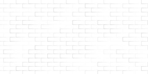 Ceramic white bricks, metro tiles seamless horizontal pattern. Wall or flour for bathroom, kitchen or outdoor.