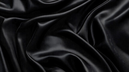 Obraz premium Abstract Background, fluid, flowing lines with rich tonal textures in varying shades of deep black, creating a dynamic and sophisticated scene that mimics the appearance of liquid silk