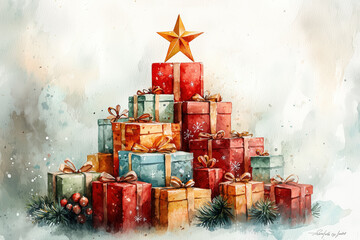 Delightful Parcels of Joy: A Celebration of Gift-Giving Elegance - Generative AI