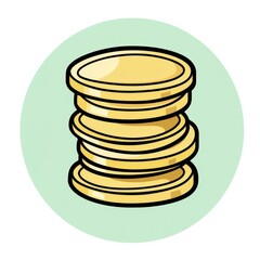 A sleek, round icon showcasing bonuses for clients, designed in a minimalistic style with soft, light colors.