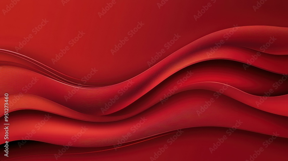 Poster eyecatching abstract red curve with a sleek shine, perfect for adding a stylish touch to modern desi