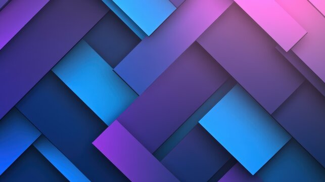A chic abstract background featuring deep blue and purple gradients with dynamic diagonal shapes and lines.