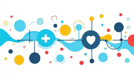 Modern medical infographic design featuring blue and white colors, ideal for hospital presentations and educational purposes.