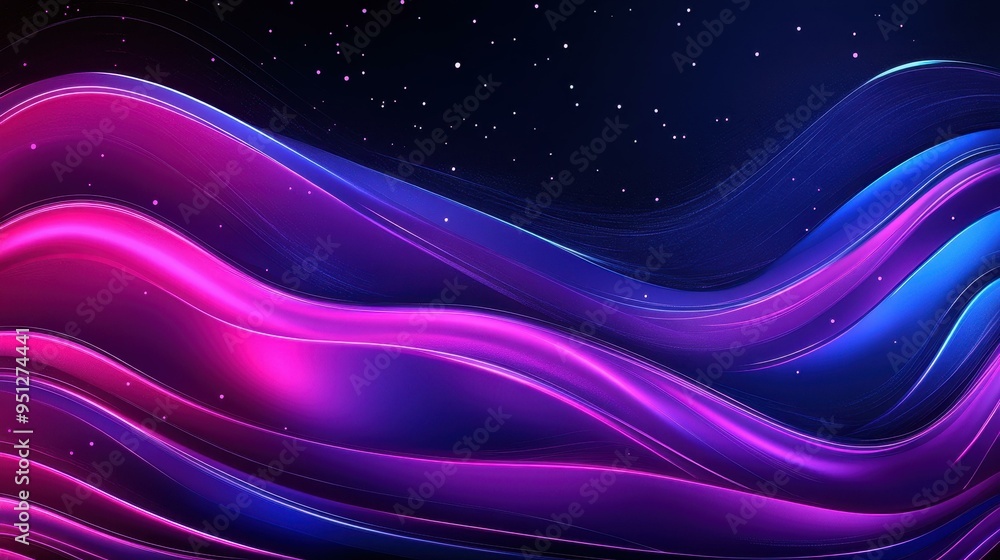 Poster experience a vibrant backdrop with dynamic wave patterns that radiate energy and modernity for a fut