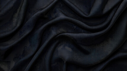 Obraz premium Abstract Background, fluid, flowing lines with rich tonal textures in varying shades of deep black, creating a dynamic and sophisticated scene that mimics the appearance of liquid silk