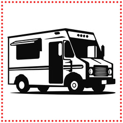 Vintage Food Truck Silhouette   Ideal for Food and Beverage Design